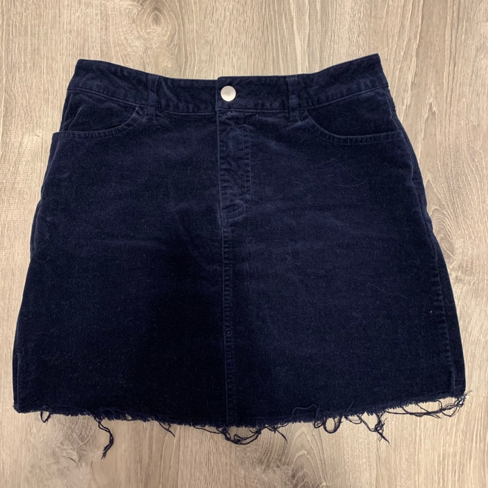 Forever 21 Blue Velvet Skirt